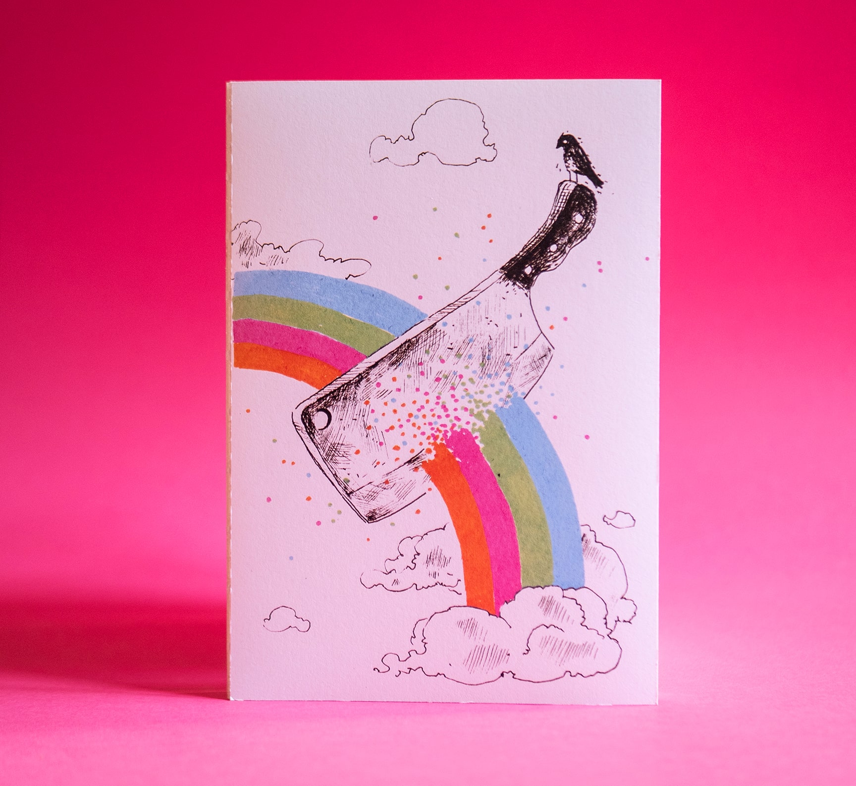 Limited edition - Rainbow,Тефтер с илюстрация на корицата от Деси Найденова